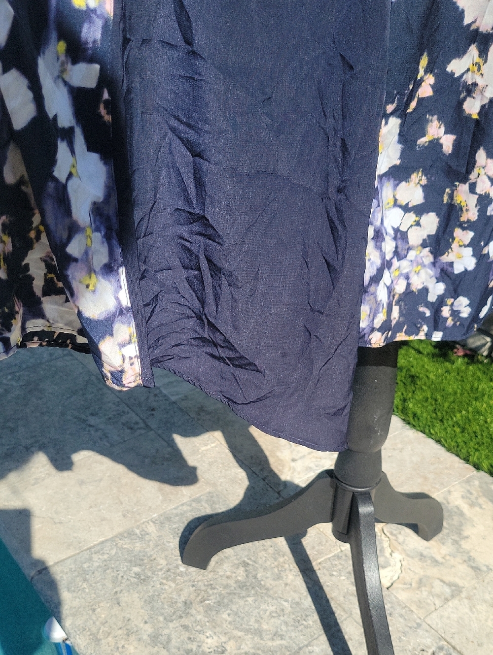 Boho Flowy Blue Floral Whimsical Romantic Summer Dress XL - Picture 9 of 12